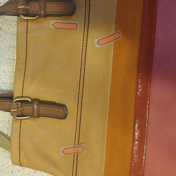 Fossil Explorer XL Bag Leather Multi Color Crossbody Folder Over Top - Picture 10 of 11